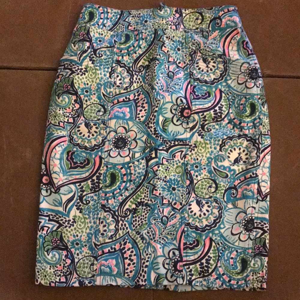 Sz 0 Lilly Pulitzer pencil skirt with pockets!